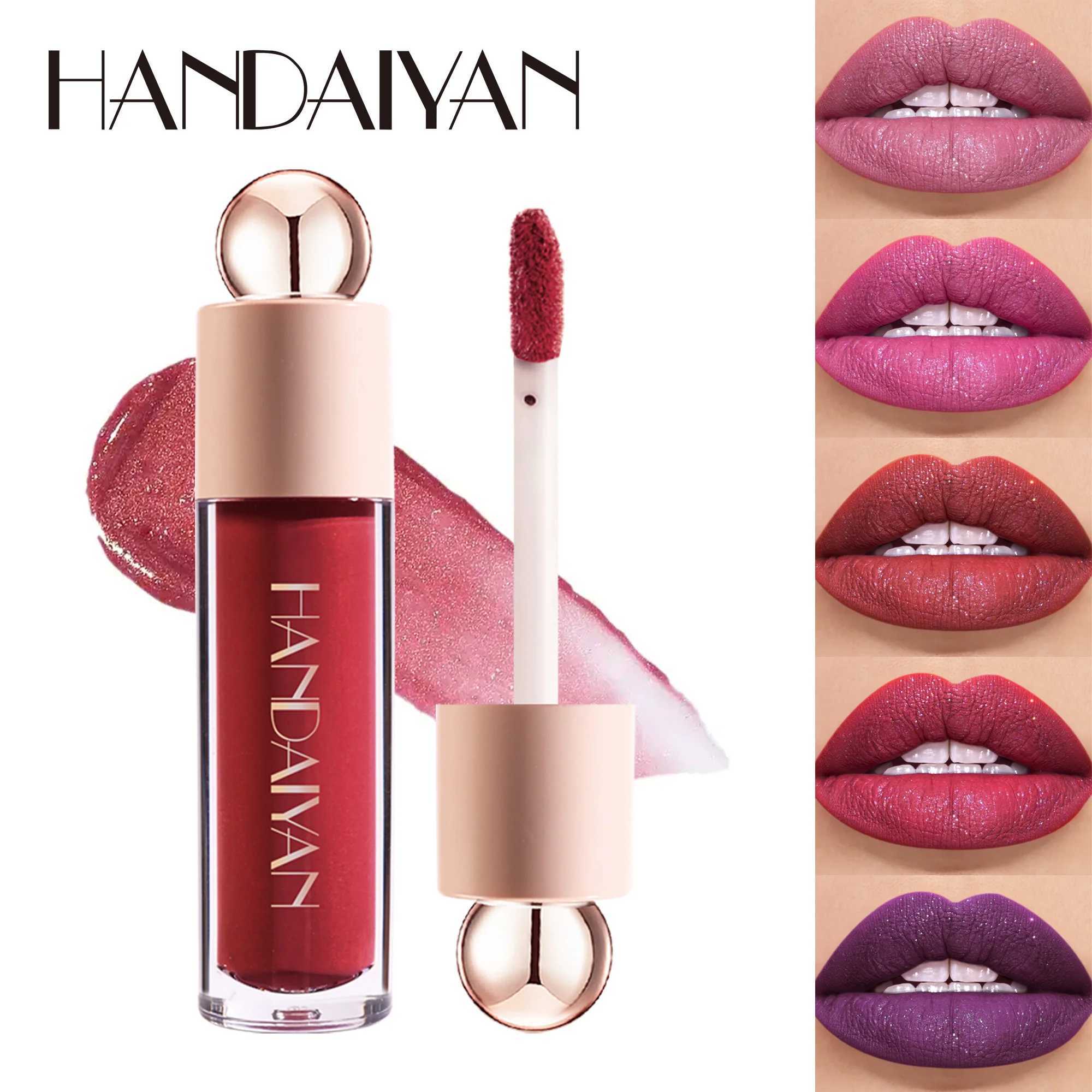 HANDAIYAN 8 Glossy shiny metal natural rodless cup durable waterproof liquid lipstick party cosmetics W241101