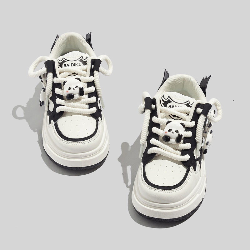 Women's Spring and Autumn New Panda Thick soled Sports and Leisure Board Shoes Free Shipping