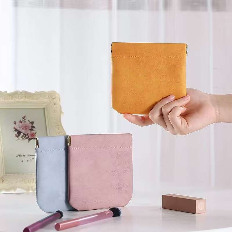 multi functional shrapnel makeup for women with automatic closure change lipstick data cable bag travel minimalist storage bag womens multifunctional 