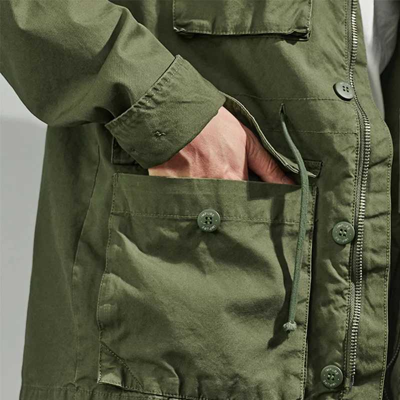 Mens Military Tactical Jacket Co. Ltd. Pocket Cargo Jacket Thick Lining Padded Clothing M-65 Mens Military Jacket W241102