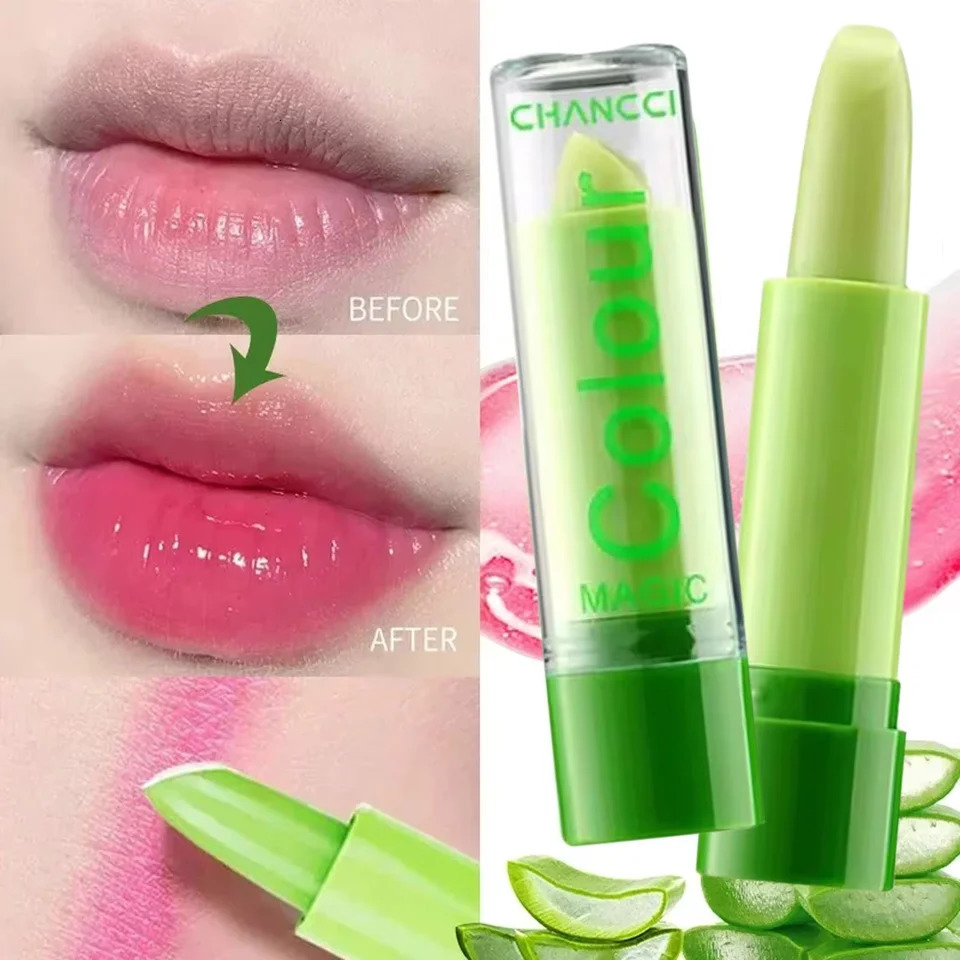 Aloe lipstick Temperature change lipstick Long lasting waterproof nourishing lipstick Korean cosmetics 241031