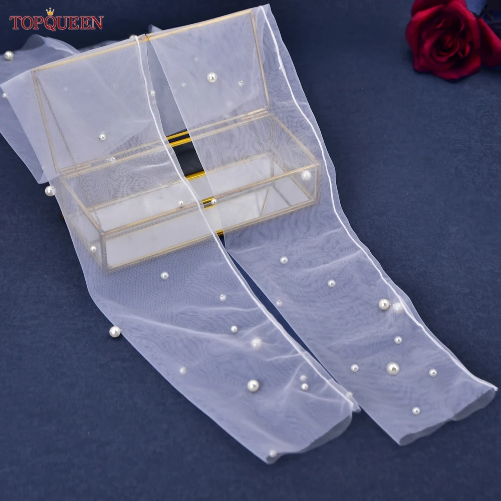 new TOPQUEEN VM20 Bachelorette Party Accessories Removable Bride Sleeves Wedding 2025 Bridal Gloves Elbow Length Ladies Gloves