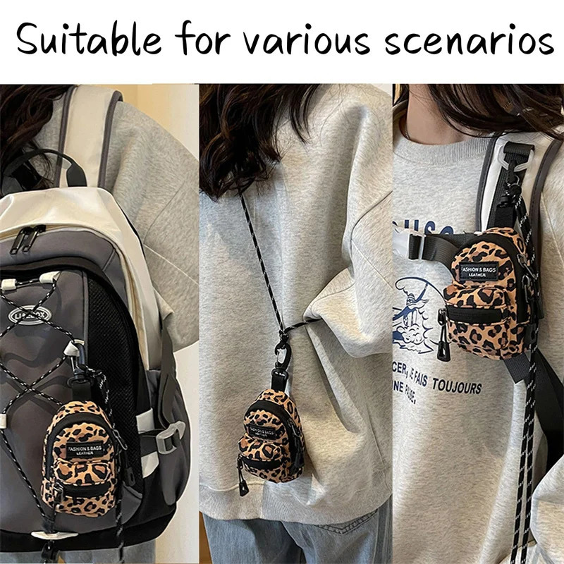 Mini Coin Purses Men Women Couples Crossbody Bag Portable Wallets Earphone Key Shoulder Bags Hip Hop Casual Allmatch est 241029