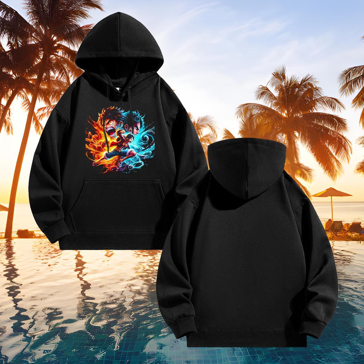 Classic Men Hoodie Street Wear Comfortable Men's Hooded Sweatshirt Hooded Collar Long Sleeve Cartoon Printing S-3XL Tops Hoodie Cotton 350g