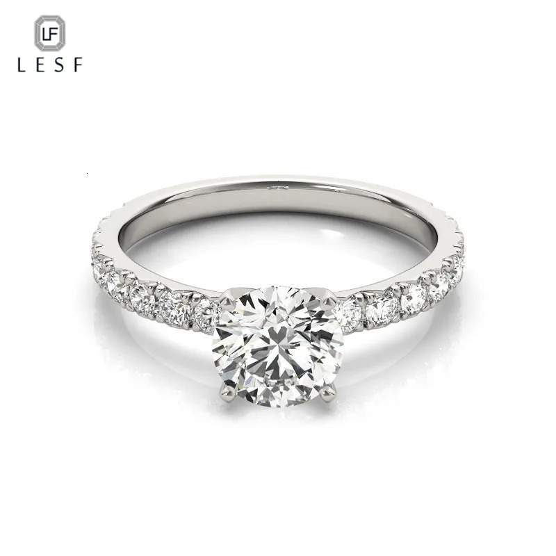 1 925 Sterling Silver Wedding Ring For Women Engagement Band Solitaire Fine Jewelry 240402