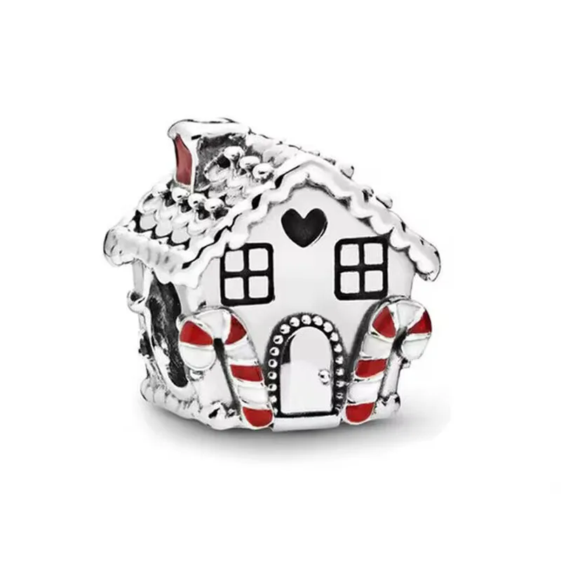 New European charm Christmas gift, snowman, wooden horse, monster, suitable for Pandora bracelet DIY female jewelry
