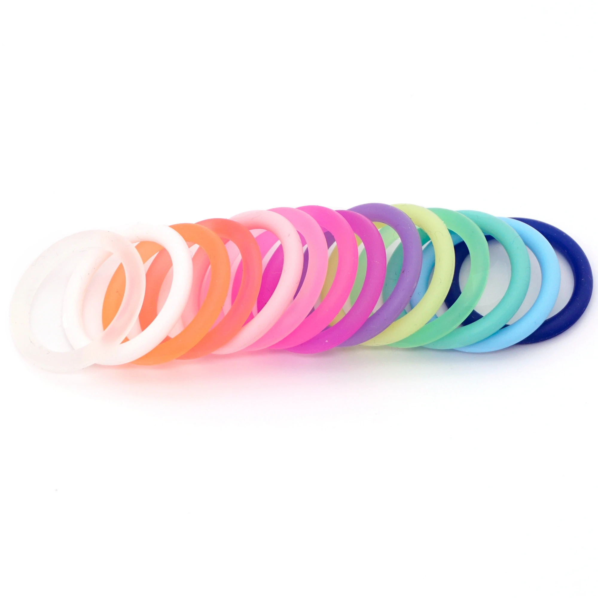 30pcs Transparent Clear Silicone Pacifier Dummy Ring MAM Adapter O Ring Food Grade