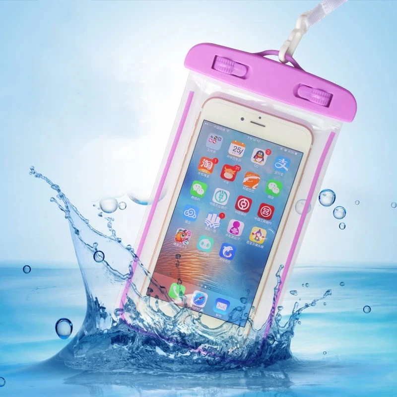 Universal Mobile Phone Transparent Waterproof Bag Three-Layer Sealed Drifting Beach Fishing Underwater 2025 new 6 inch Swimming Dry Bag