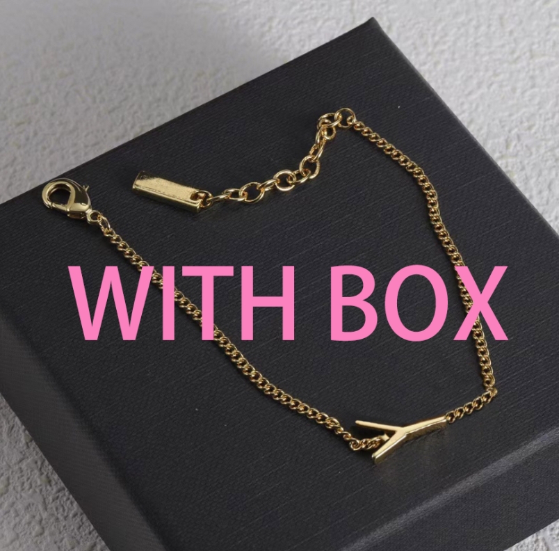 Letter charm bracelet plated gold silver bracelet for women retro gift diamond chain jewelry wedding