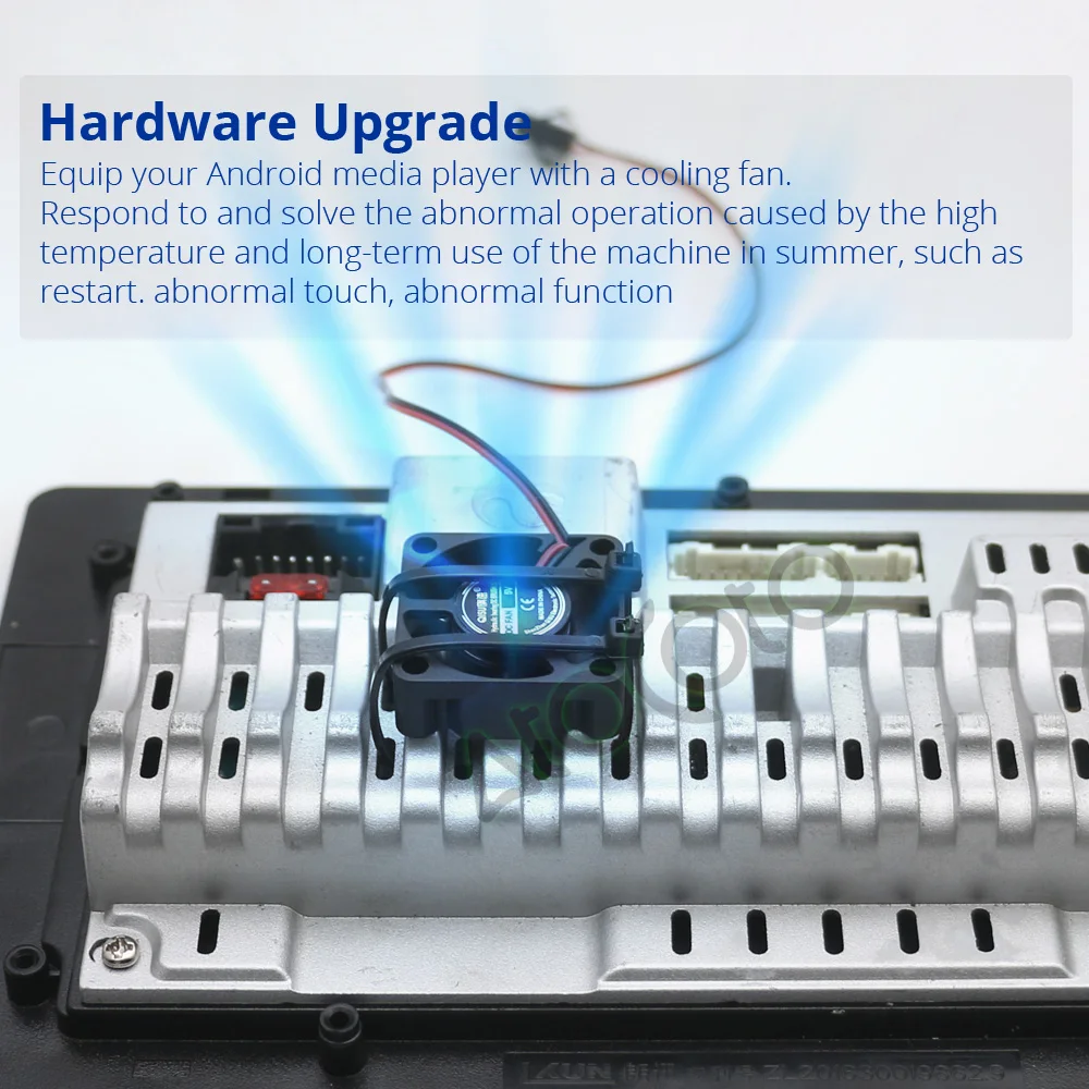 Universal Car 4 6 Pin Dual USB Cable Adapter Dash Flush Mount Panel Cooling Fan for Radio Android Multimedia Player Head Unit