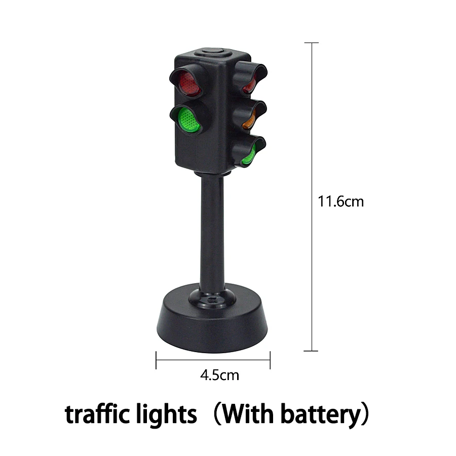 Singing Traffic Lights Magnetic Train Wooden Track Accessories Scene Road Sign With Light And Sound Railway Educational Toys