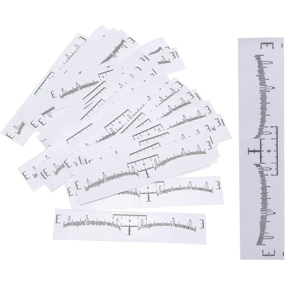 100/50/30/20/10pcs Disposable Tattoo Eyebrow Ruler Sticker Adhesive Microblading 2025 Tattoo Measurement new Tools for Permanent Makeup