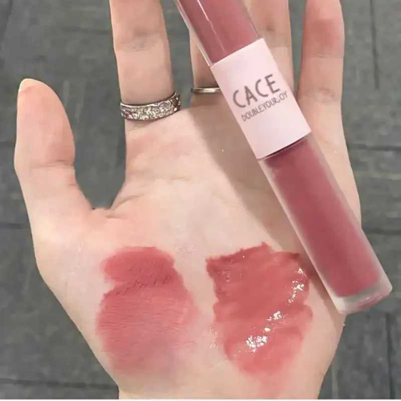 Matte velvet sexy red double head lip gloss liquid lipstick waterproof lip gloss durable lip gloss Korean cosmetics W241101