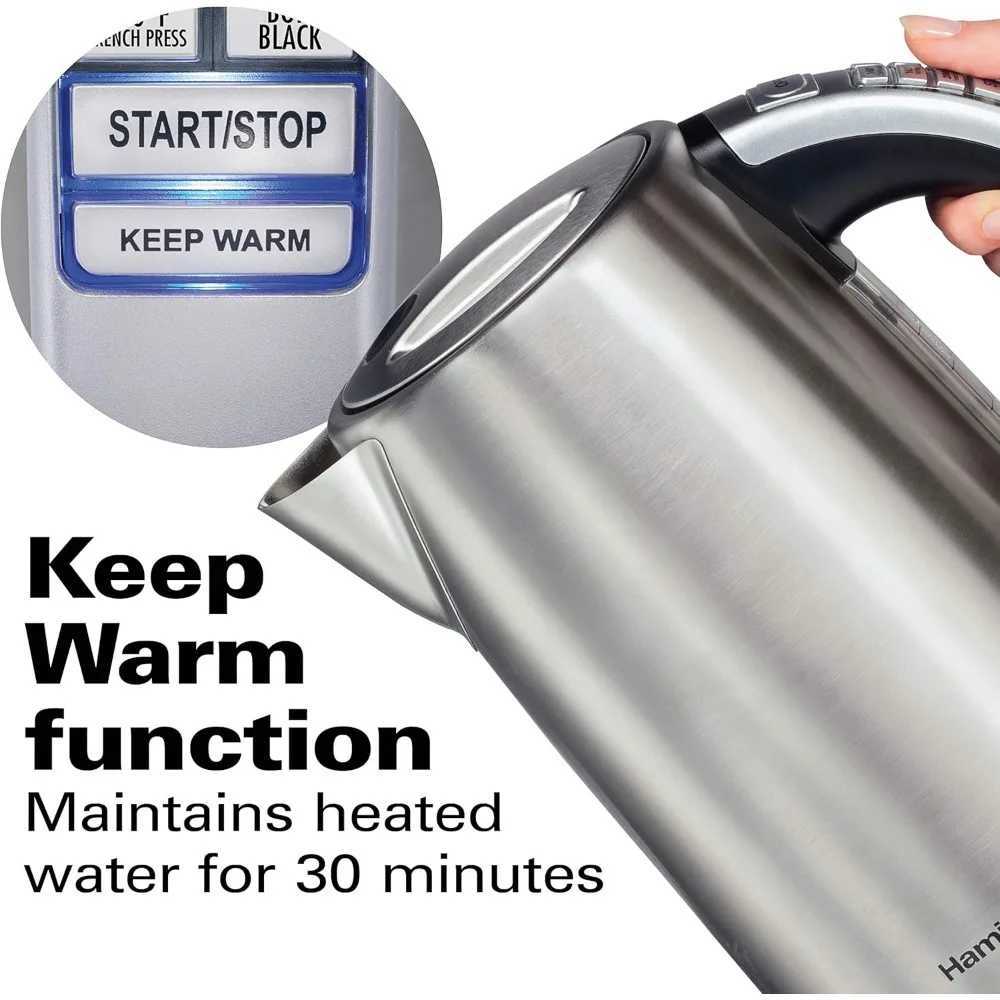 Temperature controlled electric teapot 1.7 liters fast boiling 1500W BPA cordless automatic shutdown and boiling dry protection Y241102