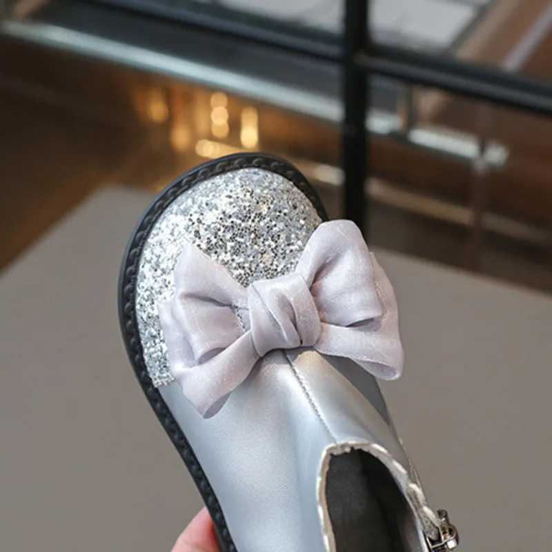 Home>Products>Bow Girls Fashion Boots>Shiny Toes>PU Leather Childrens Princess Shoes>Spring and Autumn Zipper Anti slip Childrens Ankle