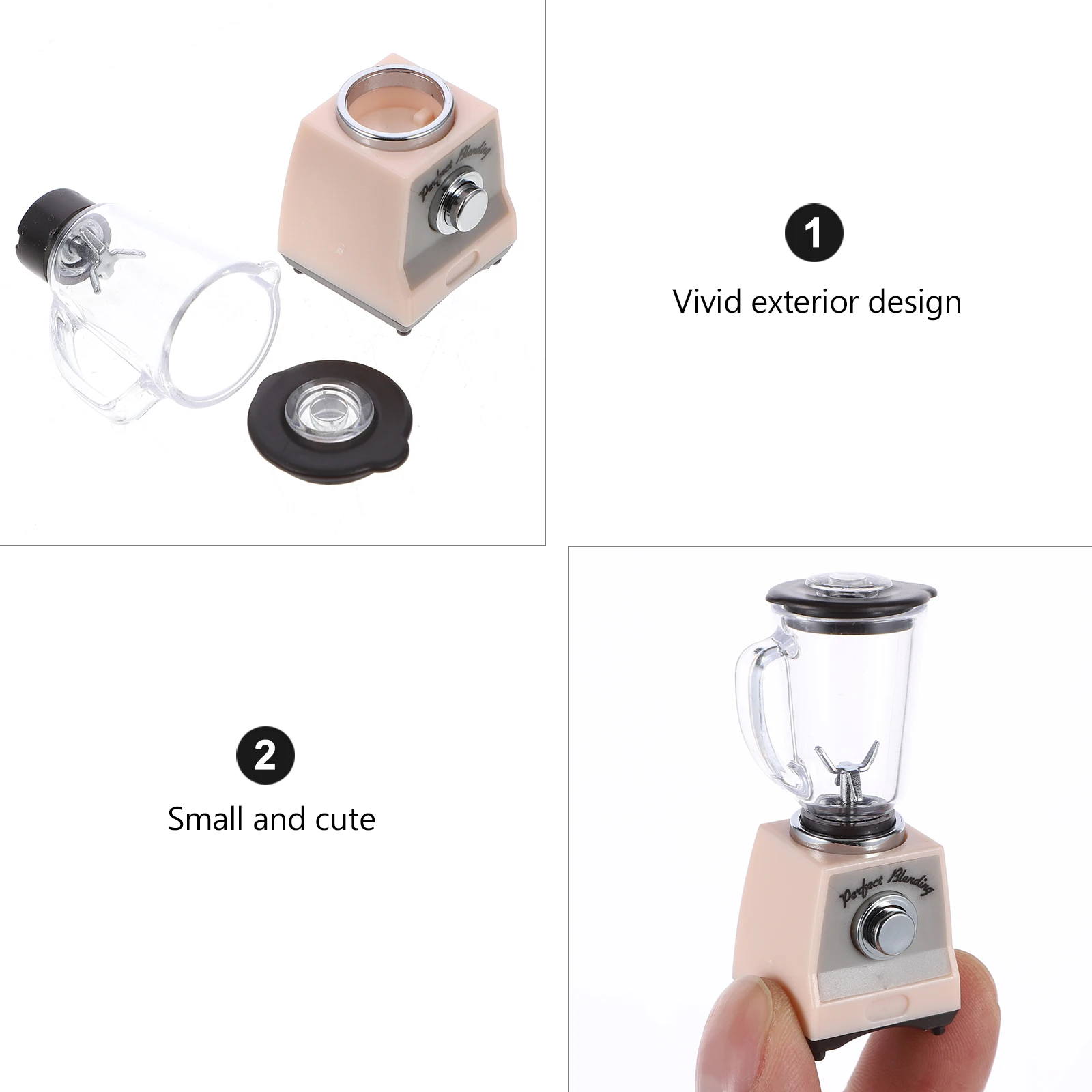 1:12 MINI Dollhouse Food Blender Miniature Juicer Play Kitchen Accessories Toy Kids House 2.2x5.5cm Appliances Plastic Child