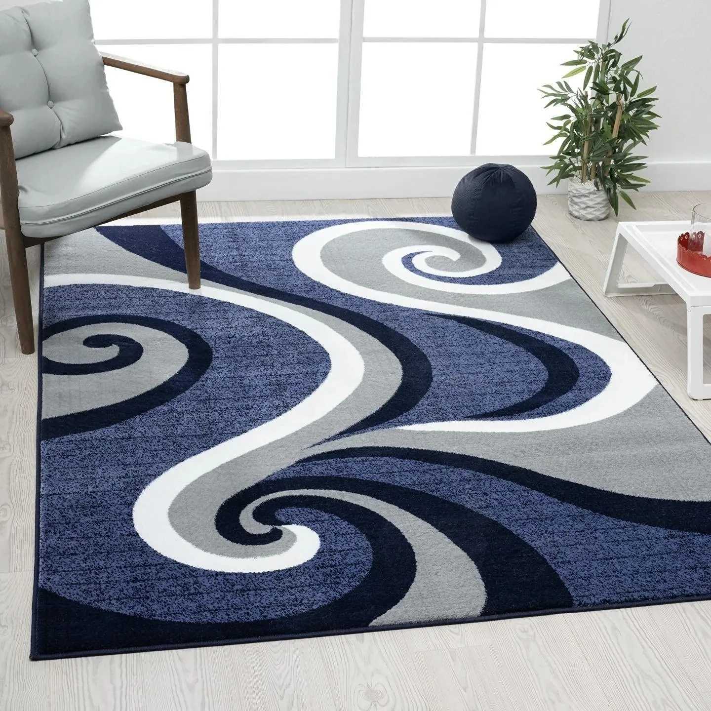 Modern Swirls Carpet for Living Room Home Decor Sofa Table Large Area Rugs Anti-slip Hallway Balcony Rugs Bedroom Floor MatXJ241101