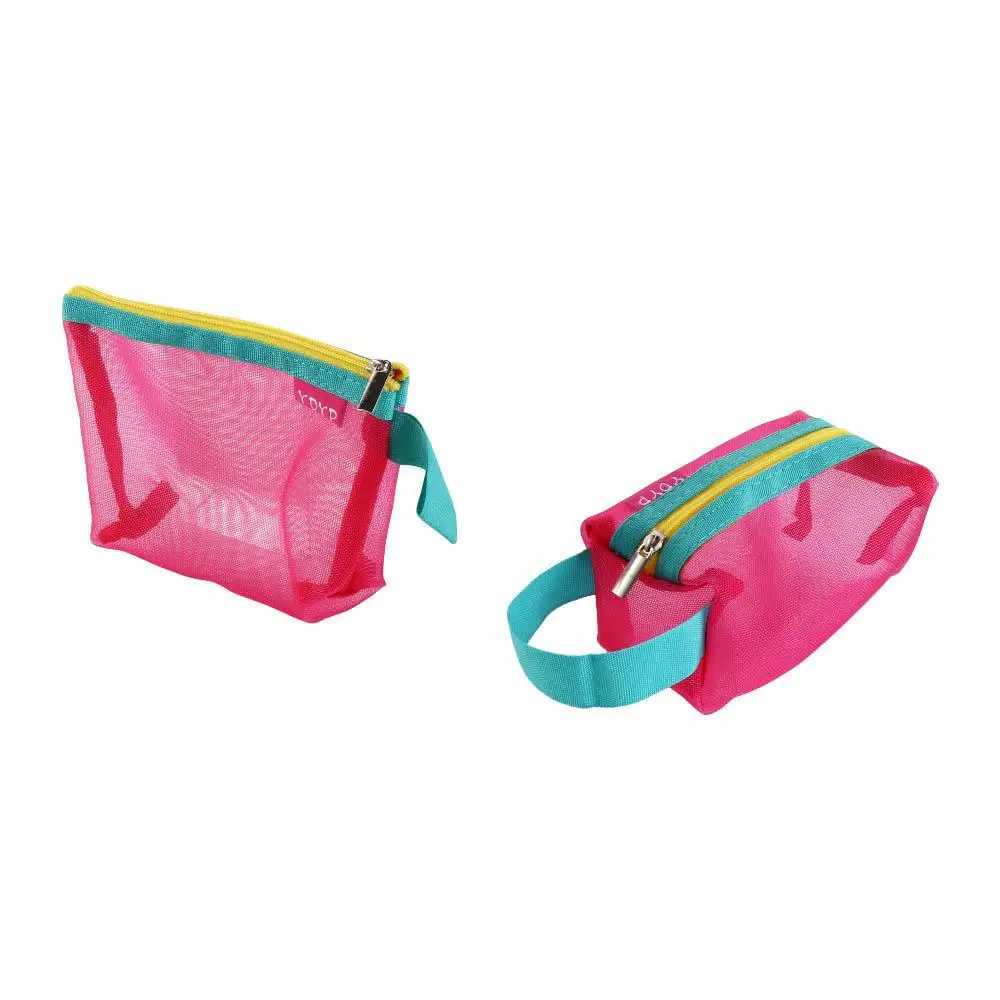 ID Holder Mesh Storage Bag Lipstick Bags Zipper Pouch Small Coin Purse Transparent File Bag Travel OrganizerXJ241111