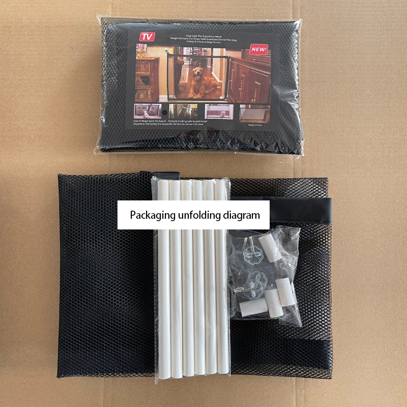 Dog Fence No Perforation Pet Partition Fence Portable Folding Barrier Safety Protection Net Amazon Hot selling