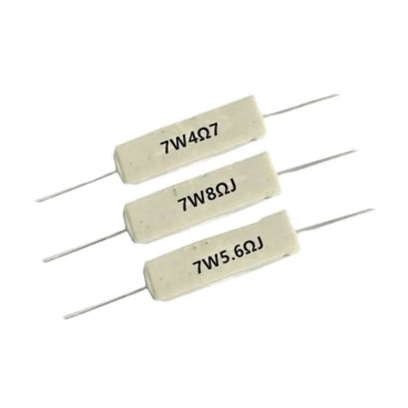 10/pcs 7W 100ohm ohms ceramic cement resistance 0.1R 0.22 0.33 0.47 1 2025 2.2 2.7 3 3.9R 5.1 6.8 8 10 20 30 47 56 68 new 120 300 470ohm