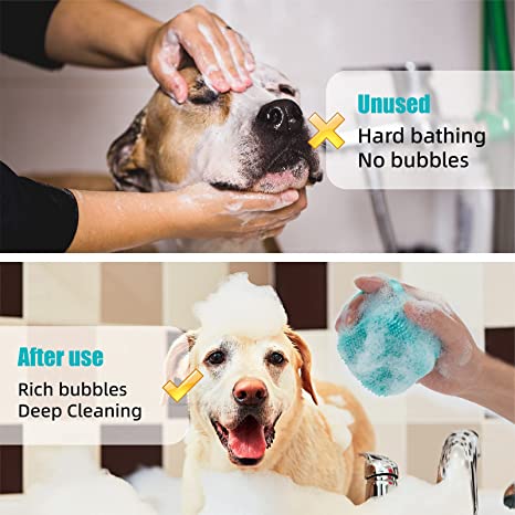 Dog Cat Bath Brush Comb Silicone Rubber Puppy Massage Shampoo Dispenser Pet Grooming Bath Brush
