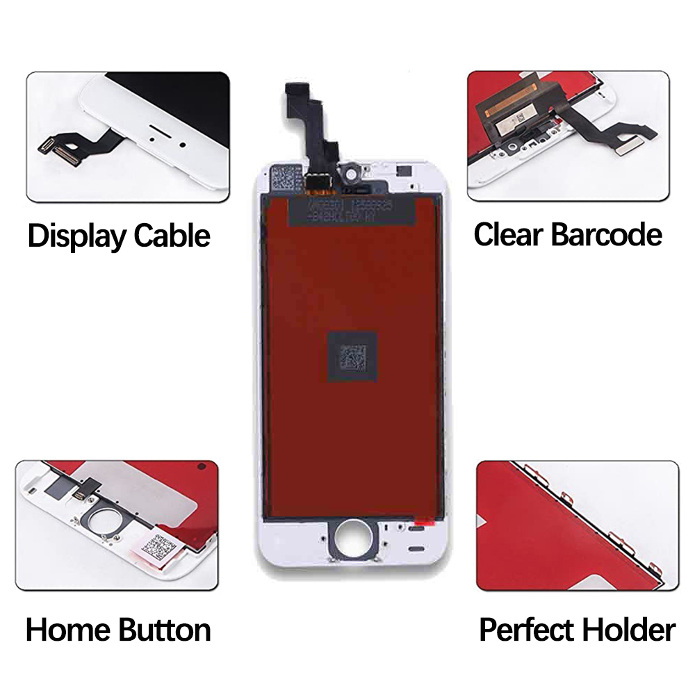 LCD Display For iPhone 5 5C 5S SE 6 6S 7 8 Plus Touch Screen Replacement For iphone 7G 7P 8G 8 Plus No Dead Pixel+Tempered Glass