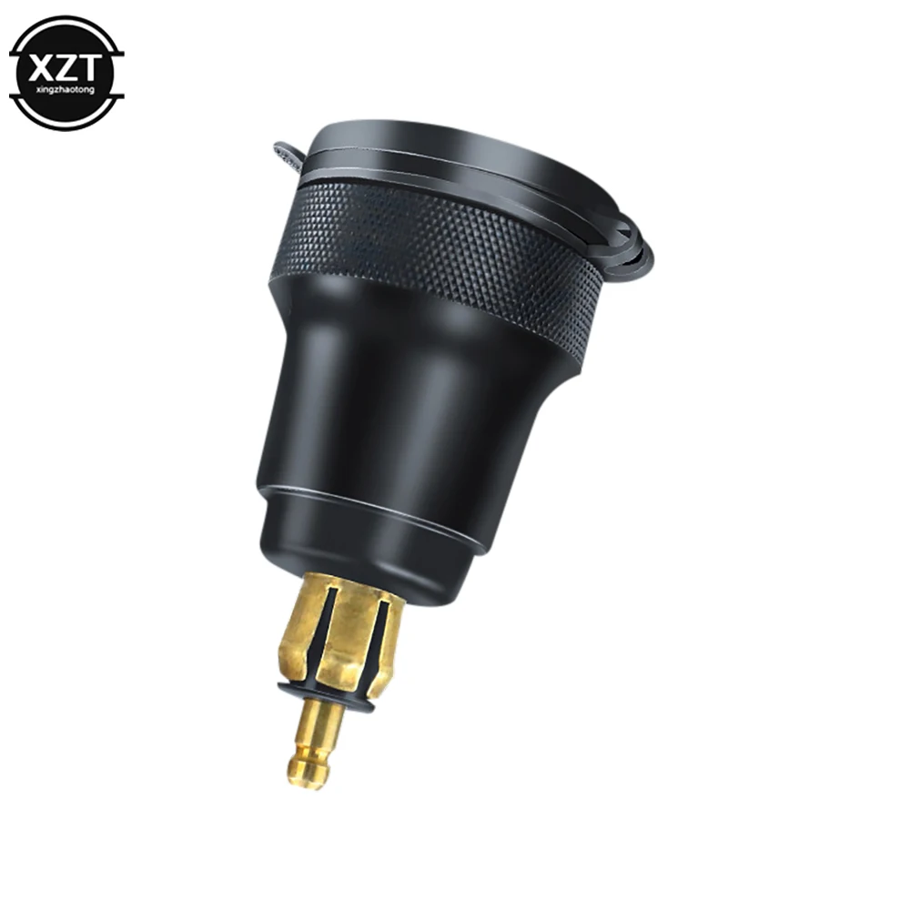 Car Charger Dual new QC3.0 USB Fast PD Charger 2025 12-24V Aluminum Alloy Black Qiuck Charging Adapter for Car Motorcycle