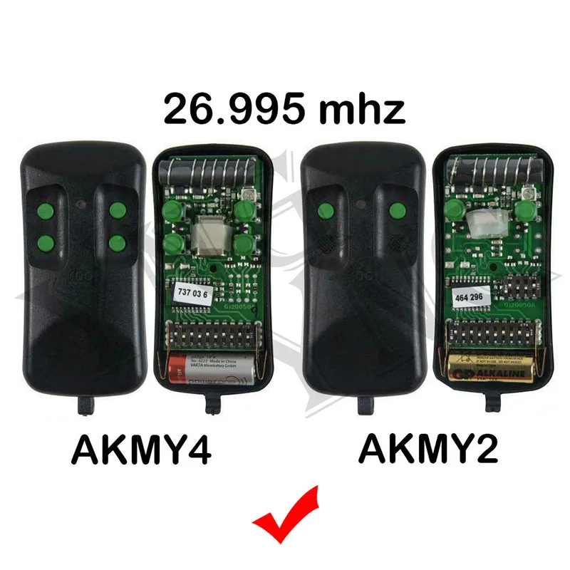 ALLMATIC AKMY2 AKMY4 AKMY2 r Remote Control Garage Door Command Opener 26.995MHz 27.120MHz 30.875MHz 40.685MHz Transmitter Key