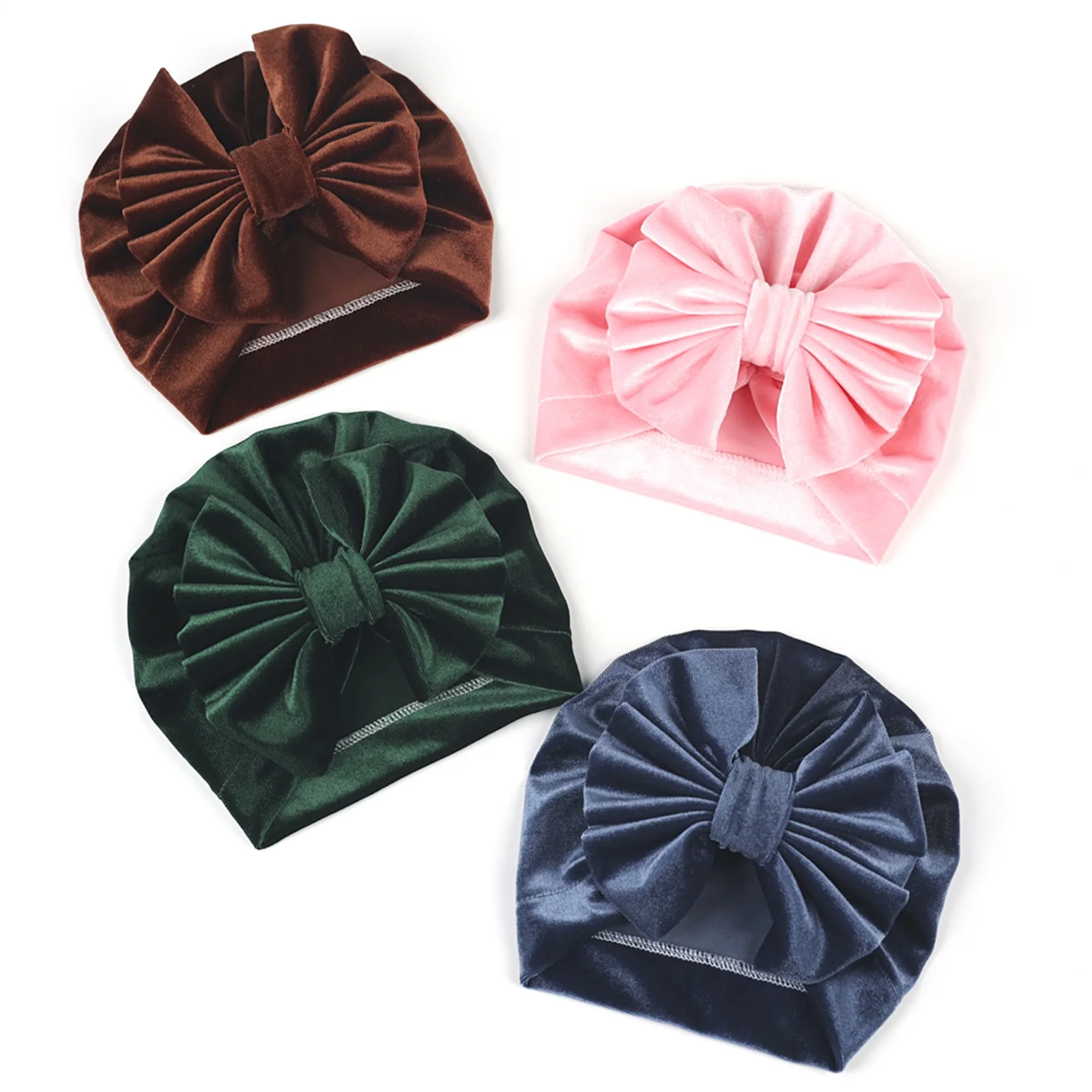 Newborn Veet Hats, Solid Color Bowknot Warm new Soft Autumn Winter 2025 Cap for Baby Boys and Girls