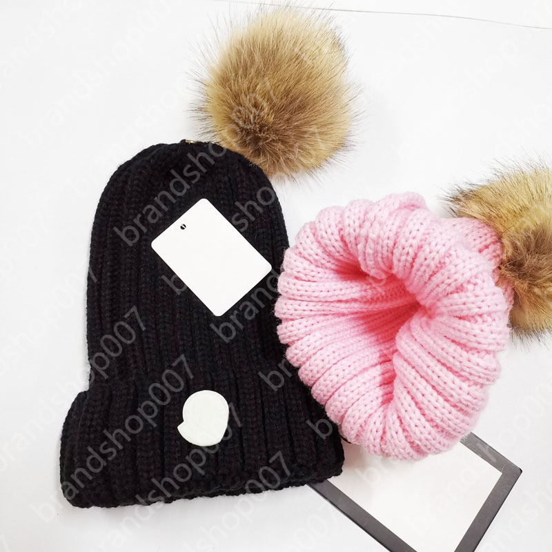 Bobble Hat Kid Beanie Adult Beanies Parent-Child Caps Pom Pom Hat Keep Warm Bonnet Women Winter Hat Kids Beanies Knit Children Hats Boys Suitable For 1-12 Years Old