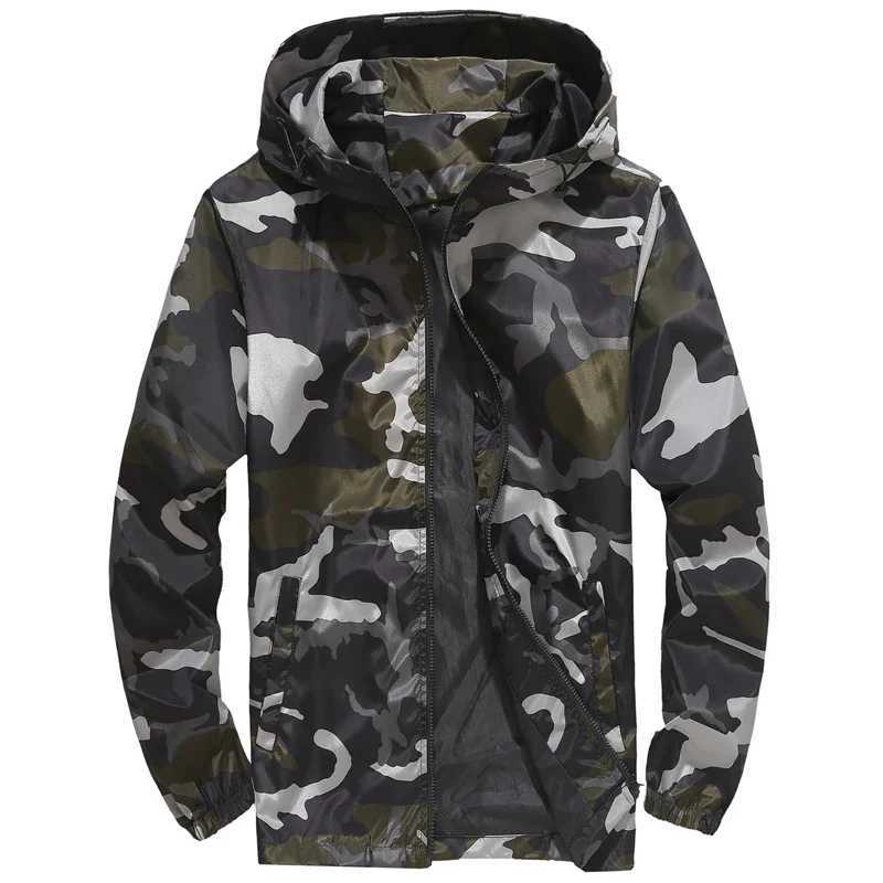Windbrr camouflage jacket mens autumn casual hooded jacket mens T-shirt hip-hop sportswear camouflage military jacket Plus size 4XL W241102