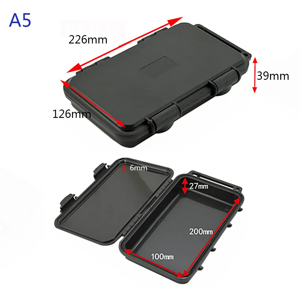 Suitcase Tool Box Portable ABS Waterproof Shockproof Safety Plastic Briefcase Storage Hard Case Sponge Pre-cut Foam ip67