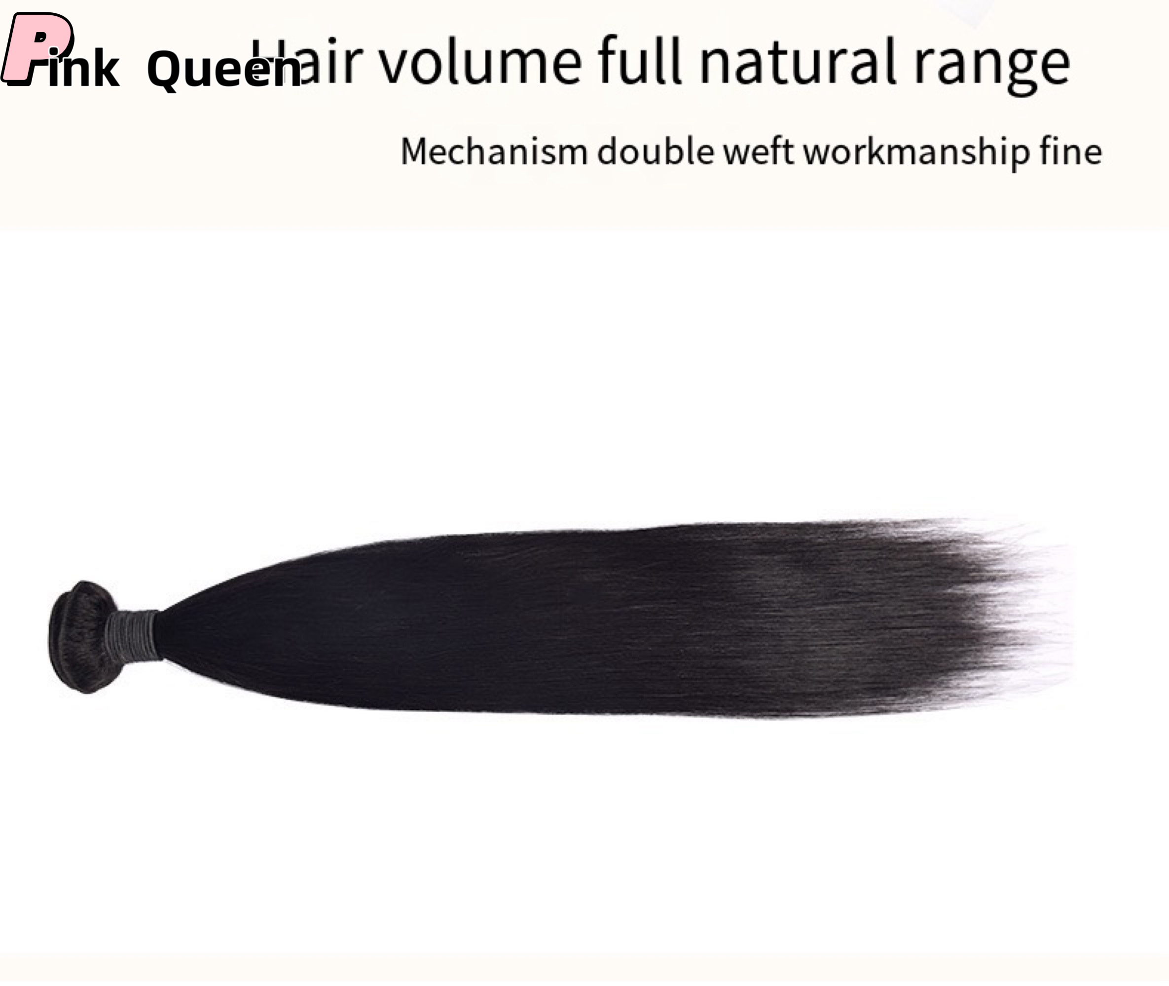 Black all human hair curtain Europe America and Africa long straight black hair smooth without knots can perm and dye hair 10-38 inch