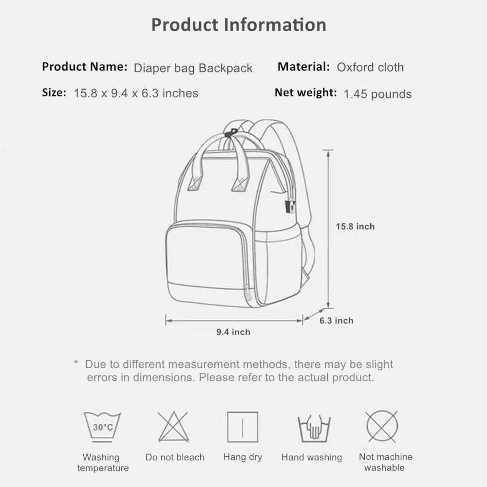 meinkora backpack baby mom and dad travel bag suitable for boys girls grey multi functional diaper bag backpack