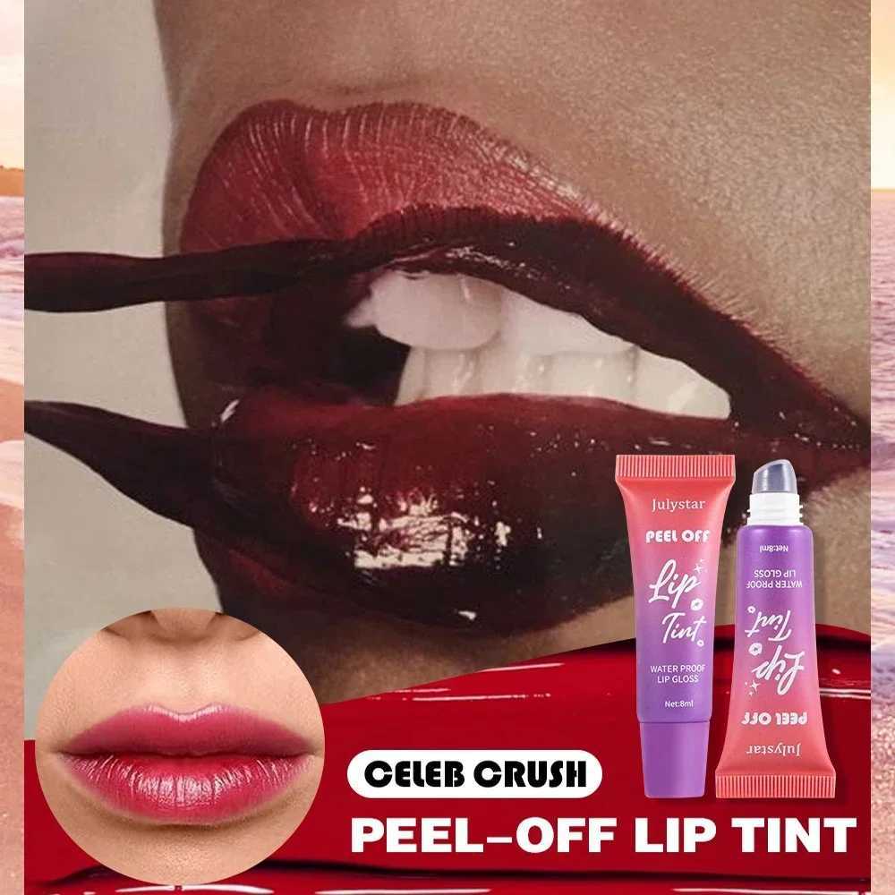 6 colors tear lip glacier fruit matte liquid lipstick coloring dye waterproof lip color durable makeup peeling cosmetics W241101