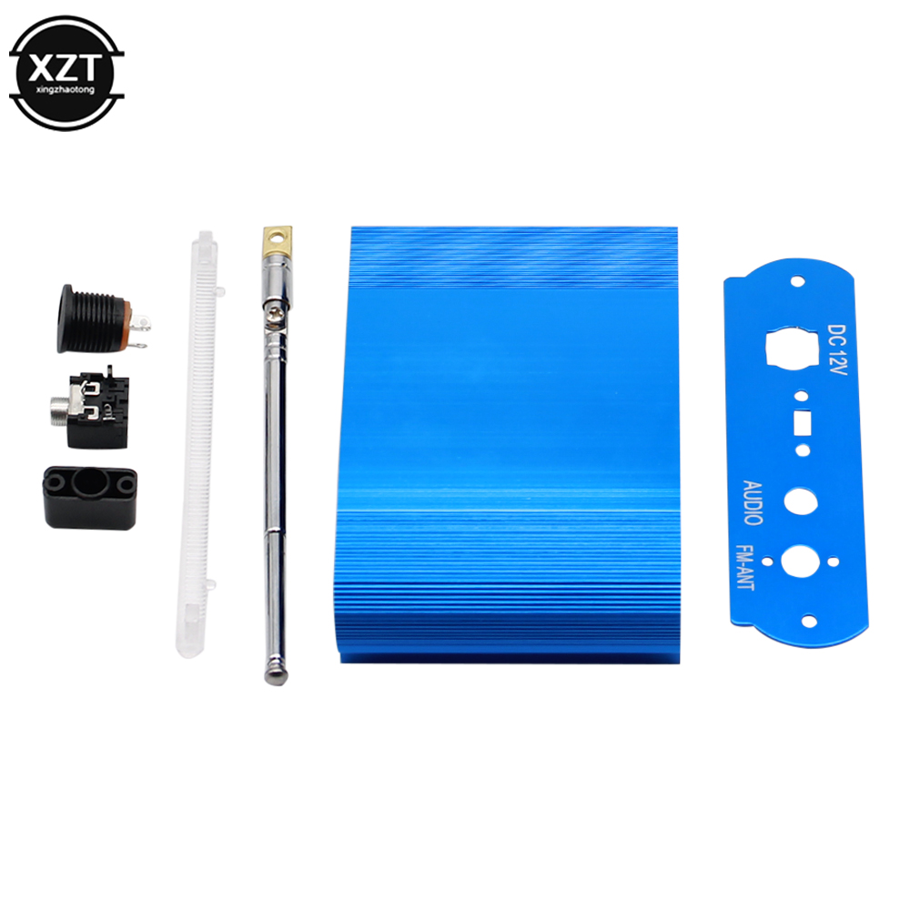 NEW Blue Aluminum Shell Module Case Box for Bluetooth WMA Decoder Board MP3 Music Player Car Radio Module Support USB FM TF