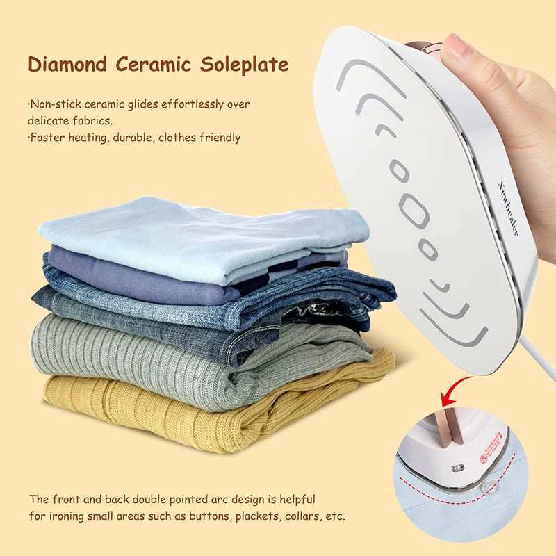 Handheld mini electric dry iron 120V/220V dual voltage 30S hot non steam clothing iron suitable for clothing portable and lightweight travel Y241101