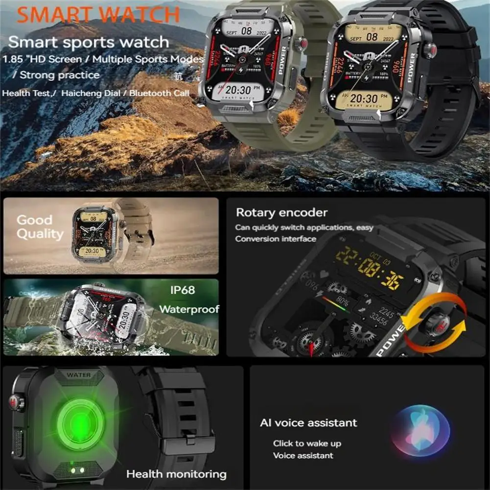 66 Smart Watch Outdoor Bluetooth-compatible new Call Music Play Heart Rate 2025 Monitor Health Sports Bracelet
