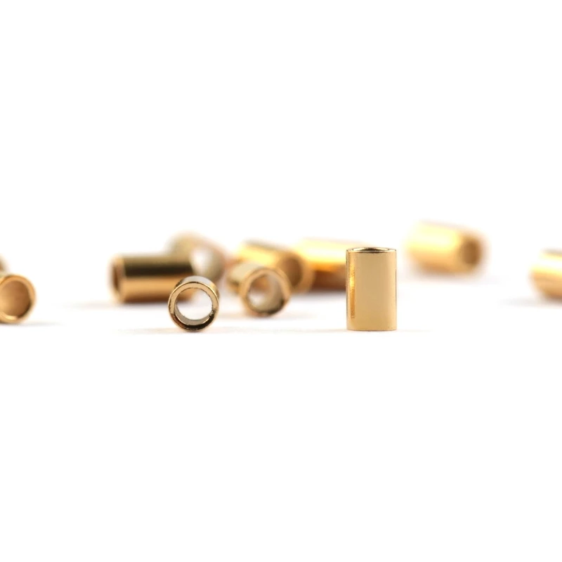 10PCS 14K gold new filled Crimp & End Beads 2025 2mm 1.6mm 14K gold Crimps 14k gold filled End Beads for Jewelry Making Jewelry Findings