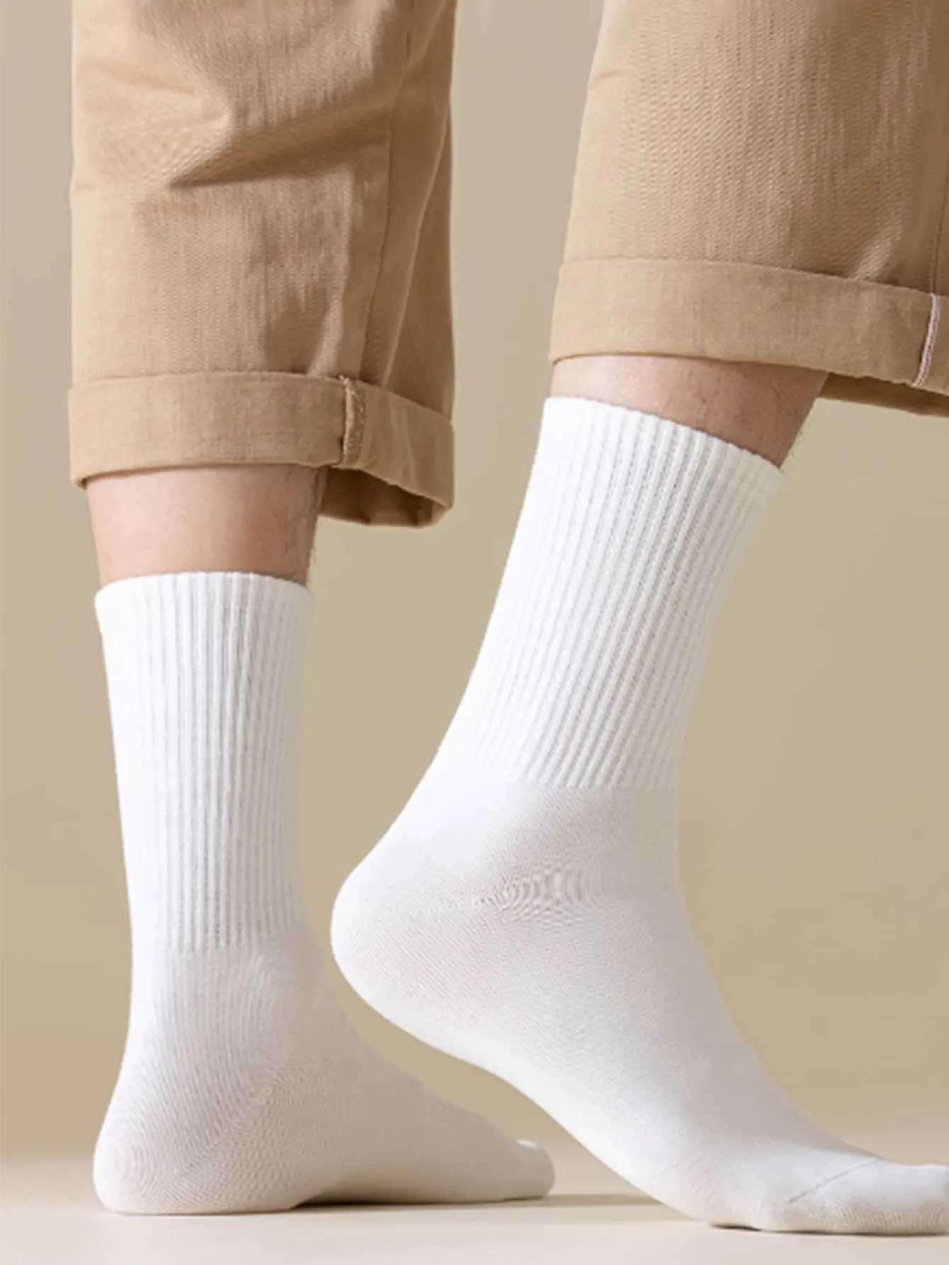 5 pairs of for mens summer thin mid length antibacterial deodorizing sweat absorbing breathable and white spor LX241102