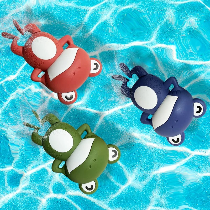 New Bath Toys for Toddlers new 2025 Chain Clockwork Swim Backstroke Little Frog Baby Bathe Cute Appease Animal Toy Gift Bath Toys Kids