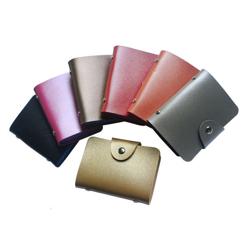durable multiple slots business card case with advertising space protective clip for banking insurance card organizer coin purse