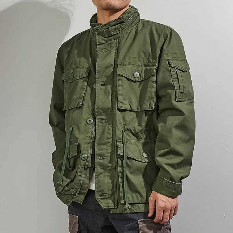 Mens Military Tactical Jacket Co. Ltd. Pocket Cargo Jacket Thick Lining Padded Clothing M-65 Mens Military Jacket W241102