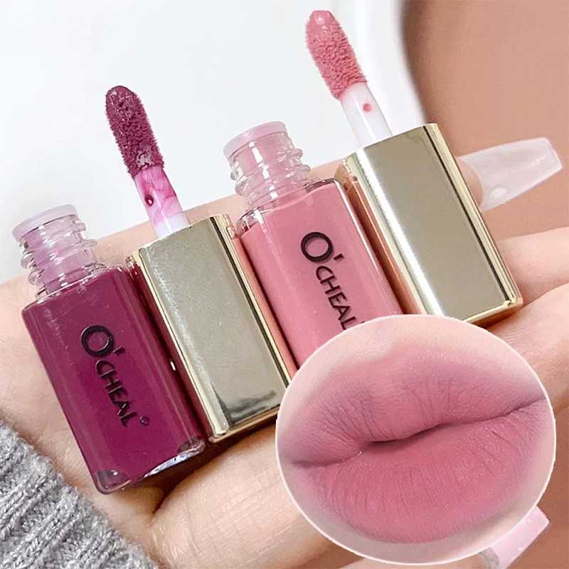 Mini 10 color liquid lipstick waterproof stick free cup durable velvet matte nude purple lipstick gloss cosmetic care W241101