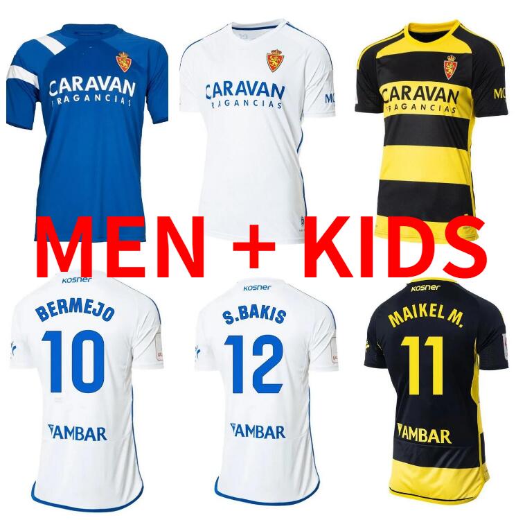 2023 2024 Real Zaragoza FRAN GAMEZ Soccer jerseys 23 24 ZAPATER HOME JERSEY POMBO SHINJI KAGAWA Football shirts GUTI JAVI ROS L. SUAREZ camiseta de futbol Men kids kit