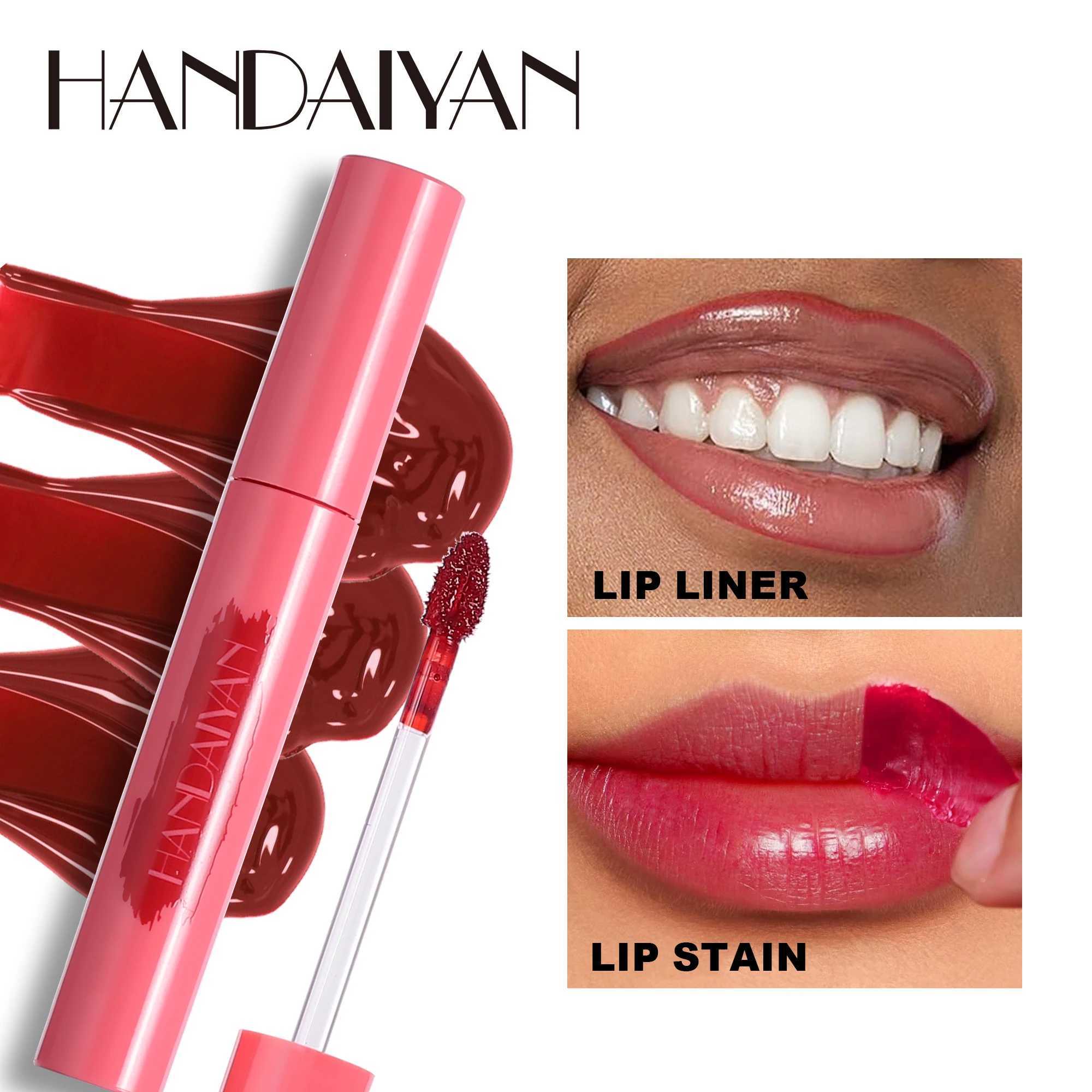 Handaiyan 6-color tear pull waterproof matte lip gloss long-lasting and easy-to-use matte finish base color lip color makeup W241101