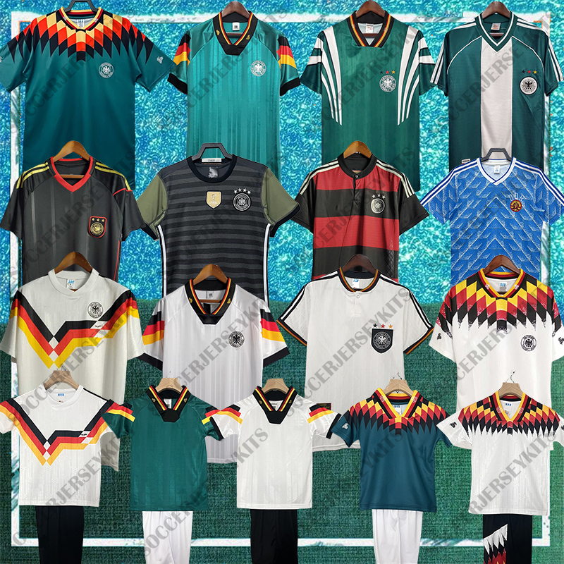retro germany soccer jersey football shirts kit men tops retro deutschland trikot 1990 1992 1994 1996 Deutschland Trikot Jahrgang Langarmtrikot DFB EM retrotrikot
