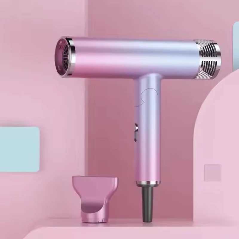 Hair Dryers Professional Strong Wind Salon Hair Dryer Cold And Hot Air Negative Ion Silent Hair Care Foldable Blow Dryer 240401