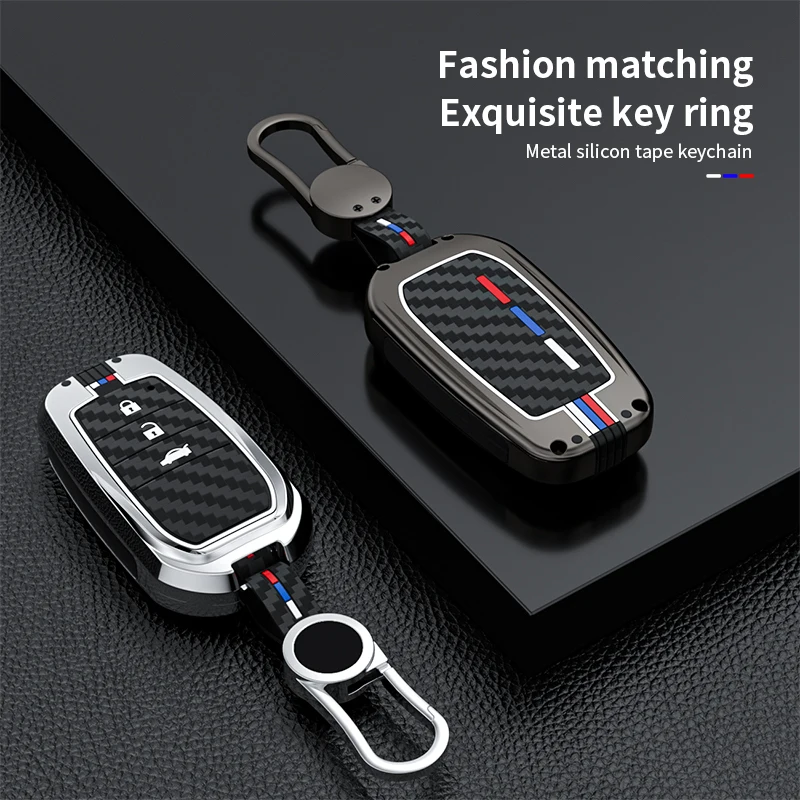 Zinc 2025 Alloy new Car Key Cover Case For Toyota RAV4 Highland Coralla Hilux Fortuner Land Cruiser Camry Crown Keychain Accessories