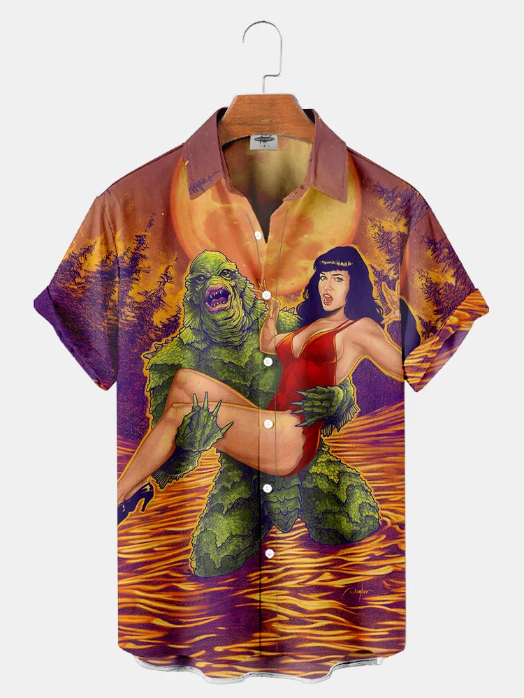 Y2K Clothing Funny For Men Shirts Hawaiian Haruku 3D Printing 2025 Oversized new Real Imported-china Camisa Floral Masculina Social